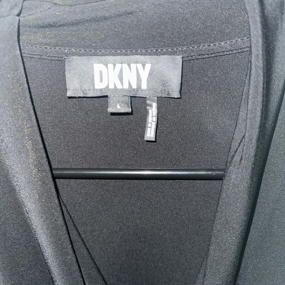 DKNY Elegant Black Drape Blouse - Picture 3 of 4